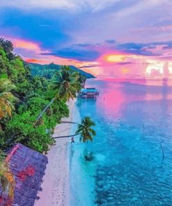 Beautiful Sunset in Raja Ampat 5D Diamond Painting