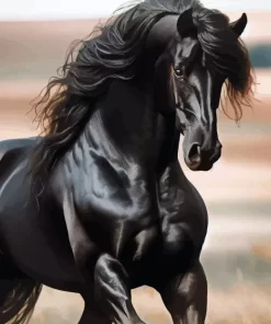 Black Stallion Horse 5D Diamond Painting