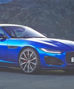 Blue Jaguar F Type 5D Diamond Painting