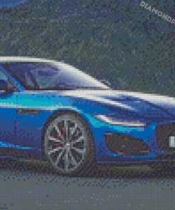 Blue Jaguar F Type 5D Diamond Painting