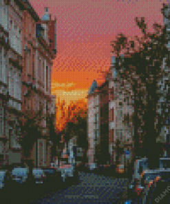 Bonn Street Sunset View 5D Diamond Painting