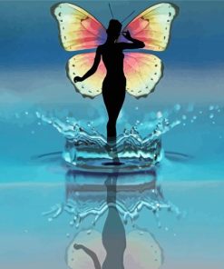 Butterfly Lady With Water 5D Diamond Painting