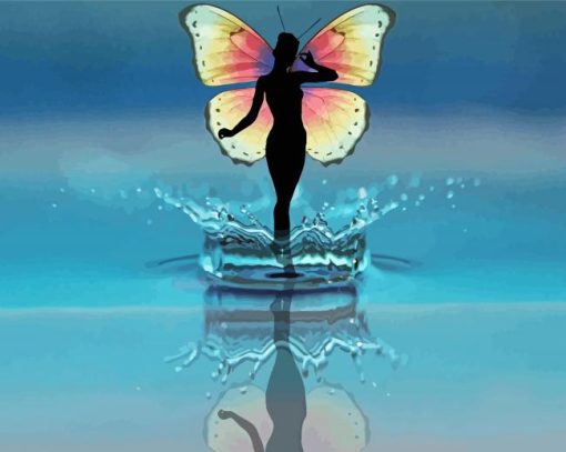 Butterfly Lady With Water 5D Diamond Painting