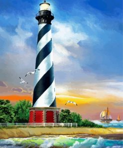 Cape Hatteras Lighthouse Art 5D Diamond Painting