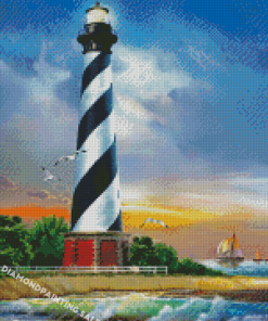 Cape Hatteras Lighthouse Art 5D Diamond Painting