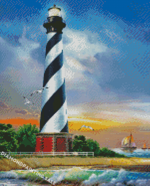 Cape Hatteras Lighthouse Art 5D Diamond Painting