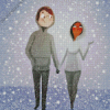 Couple Enjoying The Snow 5D Diamond Painting