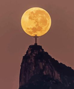 Full Moon Christ The Redeemer 5D Diamond Painting