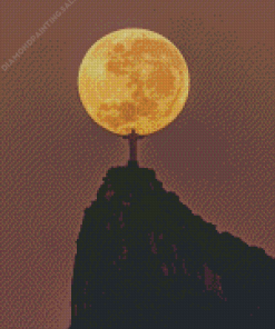 Full Moon Christ The Redeemer 5D Diamond Painting