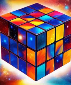 Galaxy Rubiks Cube 5D Diamond Painting