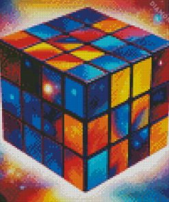 Galaxy Rubiks Cube 5D Diamond Painting