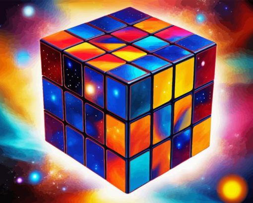 Galaxy Rubiks Cube 5D Diamond Painting