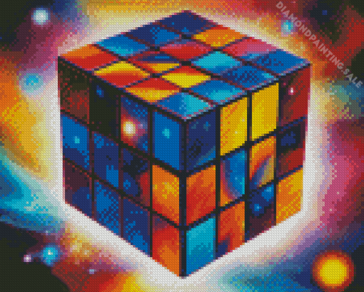 Galaxy Rubiks Cube 5D Diamond Painting