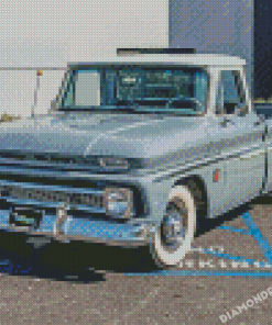 Grey 64 Chevy Stepside Truck 5D Diamond Painting