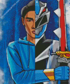 Half Blue Power Ranger Art 5D Diamond Painting