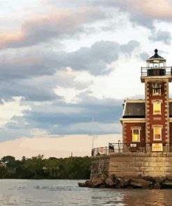 Hudson Athens Lighthouse Catskill 5D Diamond Painting