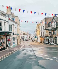 Lyme Regis Streets 5D Diamond Painting