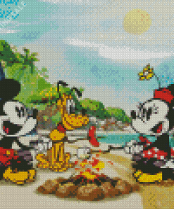 Mickey And Pluto With Minnie Mouse 5D Diamond Painting