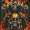 Motorcycle Skull Art 5D Diamond Painting