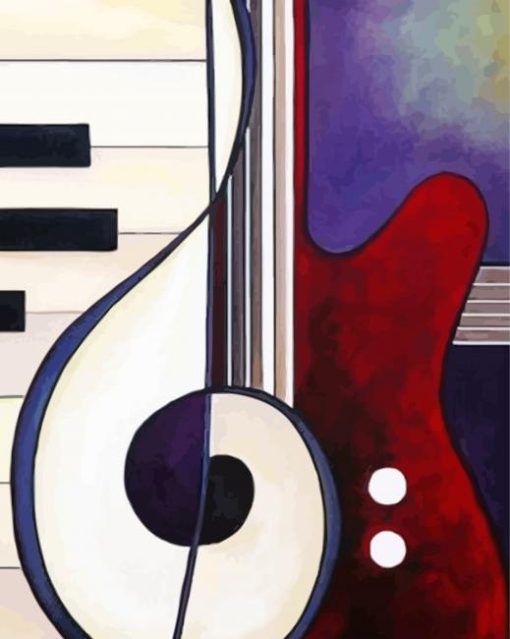 Piano Guitar 5D Diamond Painting