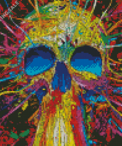 Rainbow Skull 5D Diamond Painting