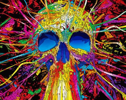 Rainbow Skull 5D Diamond Painting