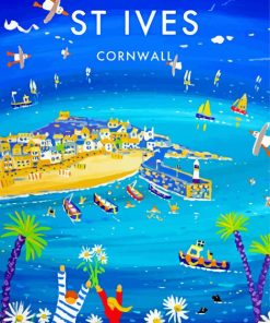 St Ives Bay Poster Art 5D Diamond Painting