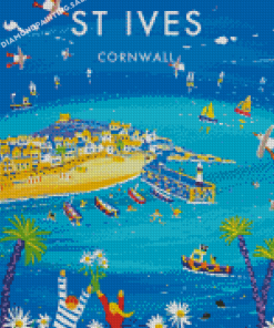 St Ives Bay Poster Art 5D Diamond Painting