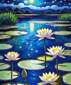 Starry Night Water Lilies 5D Diamond Painting