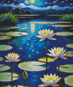 Starry Night Water Lilies 5D Diamond Painting