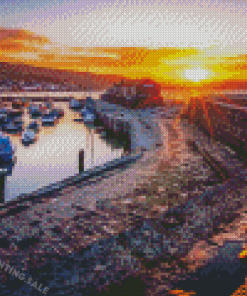 Sunset At Lyme Regis 5D Diamond Painting