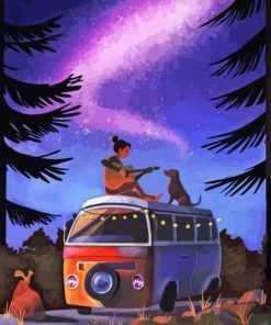 The Vanlife Starry Night 5D Diamond Painting