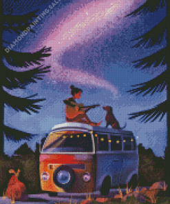 The Vanlife Starry Night 5D Diamond Painting