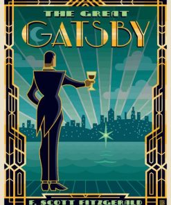 The Great Gatsby Illustration Poster 5D Diamond Painting