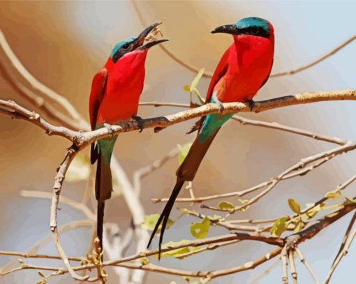 Two Southern Carmine Bee Eater 5D Diamond Painting