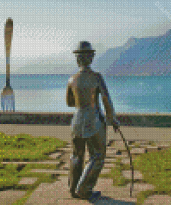 Vevey Charlie Chaplin Statue 5D Diamond Painting