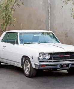 White Chevelle Super Sport 5D Diamond Painting