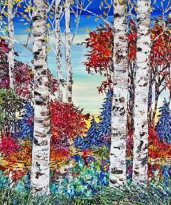 White Birches 5D Diamond Painting