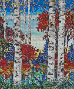 White Birches 5D Diamond Painting