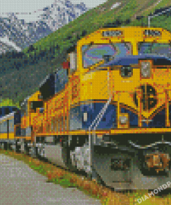 Winter Alaska Railroad Train 5D Diamond Painting