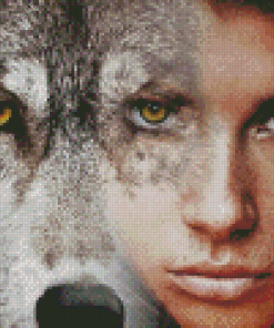 Wolf Woman 5D Diamond Painting