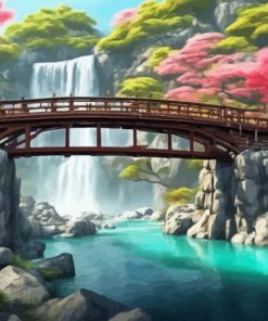 Wooden Bridge Landscape 5D Diamond Painting