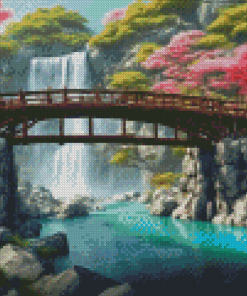 Wooden Bridge Landscape 5D Diamond Painting