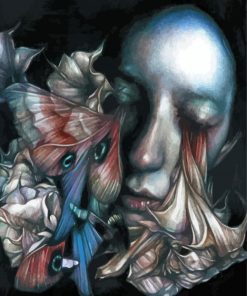 Abstract Sad Lady And Fish Marco Mazzoni 5D Diamond Painting