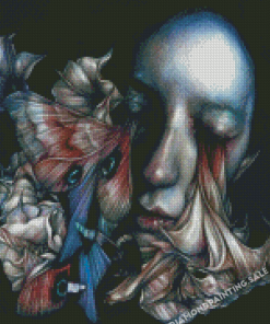 Abstract Sad Lady And Fish Marco Mazzoni 5D Diamond Painting