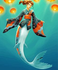 Asian Koi Mermaid 5D Diamond Painting