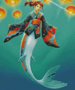 Asian Koi Mermaid 5D Diamond Painting