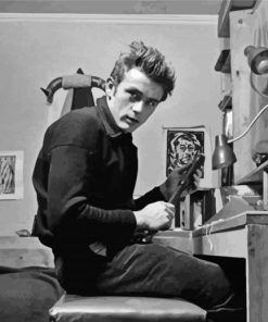 Black And White Enigma Of James Dean 5D Diamond Painting