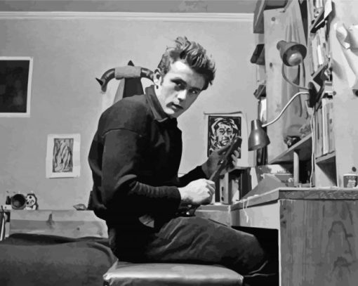 Black And White Enigma Of James Dean 5D Diamond Painting