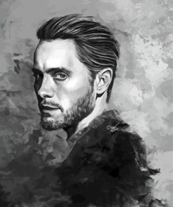 Black And White Jared Leto Art 5D Diamond Painting